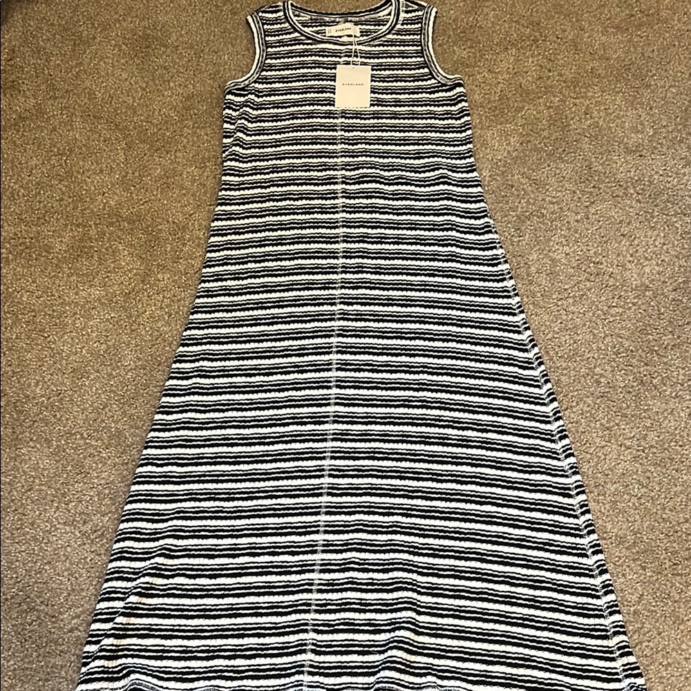 NWT Everlane Striped Black and White Sleeveless Dress‎